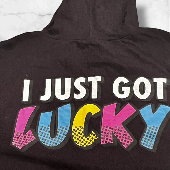 On Fire Women's Graphic Hoodie With Drawstring Hem & Colorful Lettering Print - - Picture 15 of 16